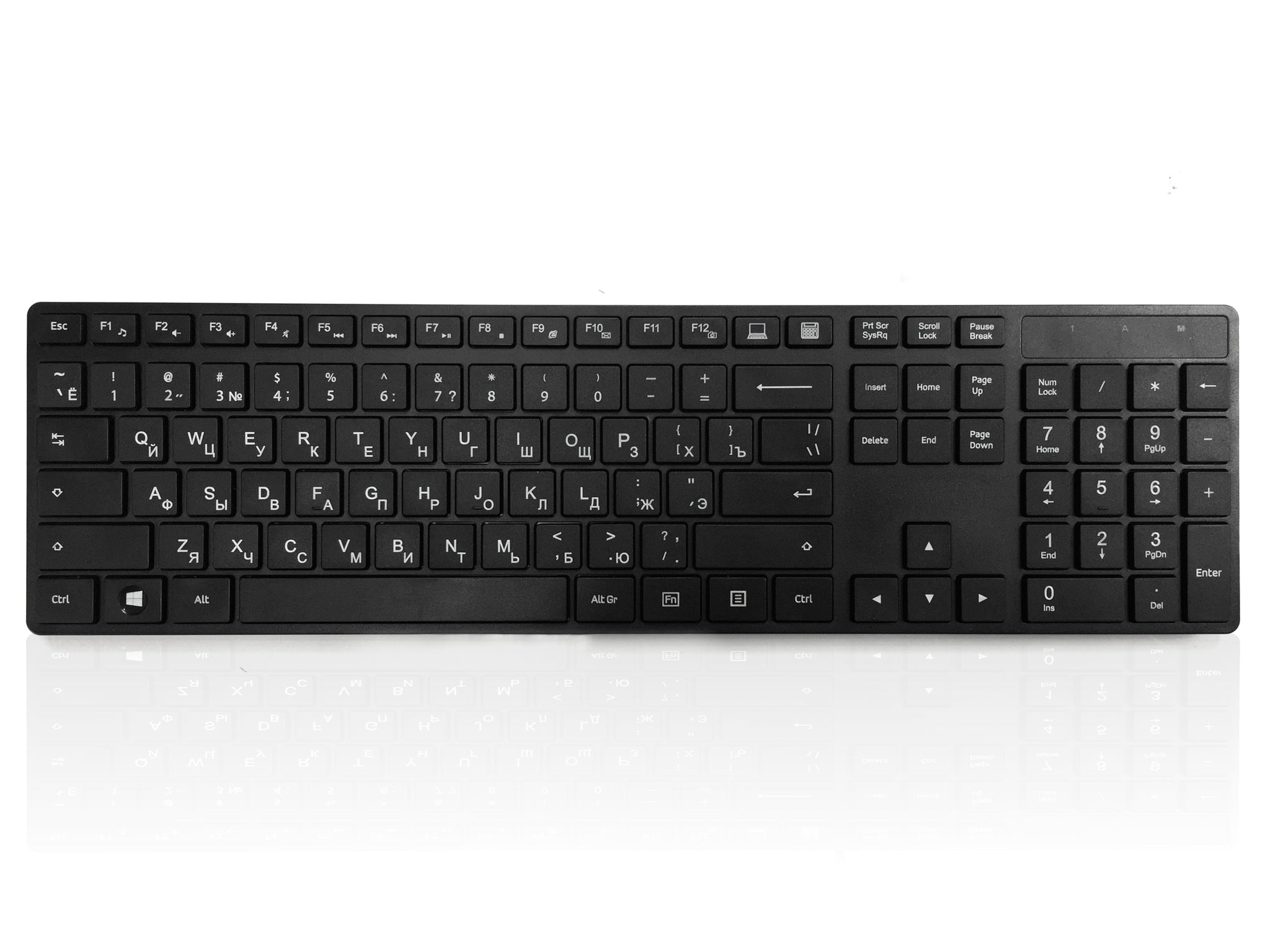 Ceratech KYBAC301-BTBK-CY Wireless USB Keyboard, QWERTY, Black