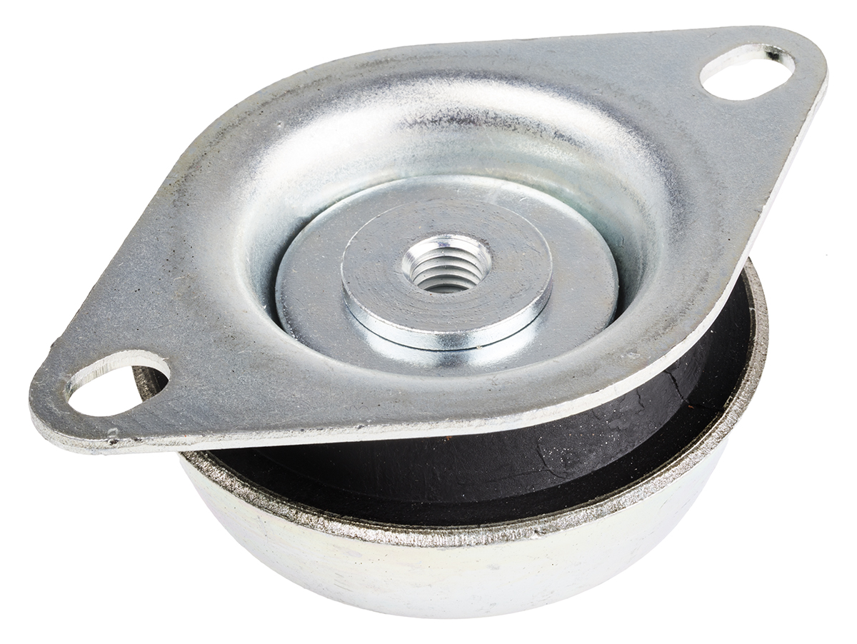RS PRO M12 Anti Vibration Mount with 360kg Compression Load