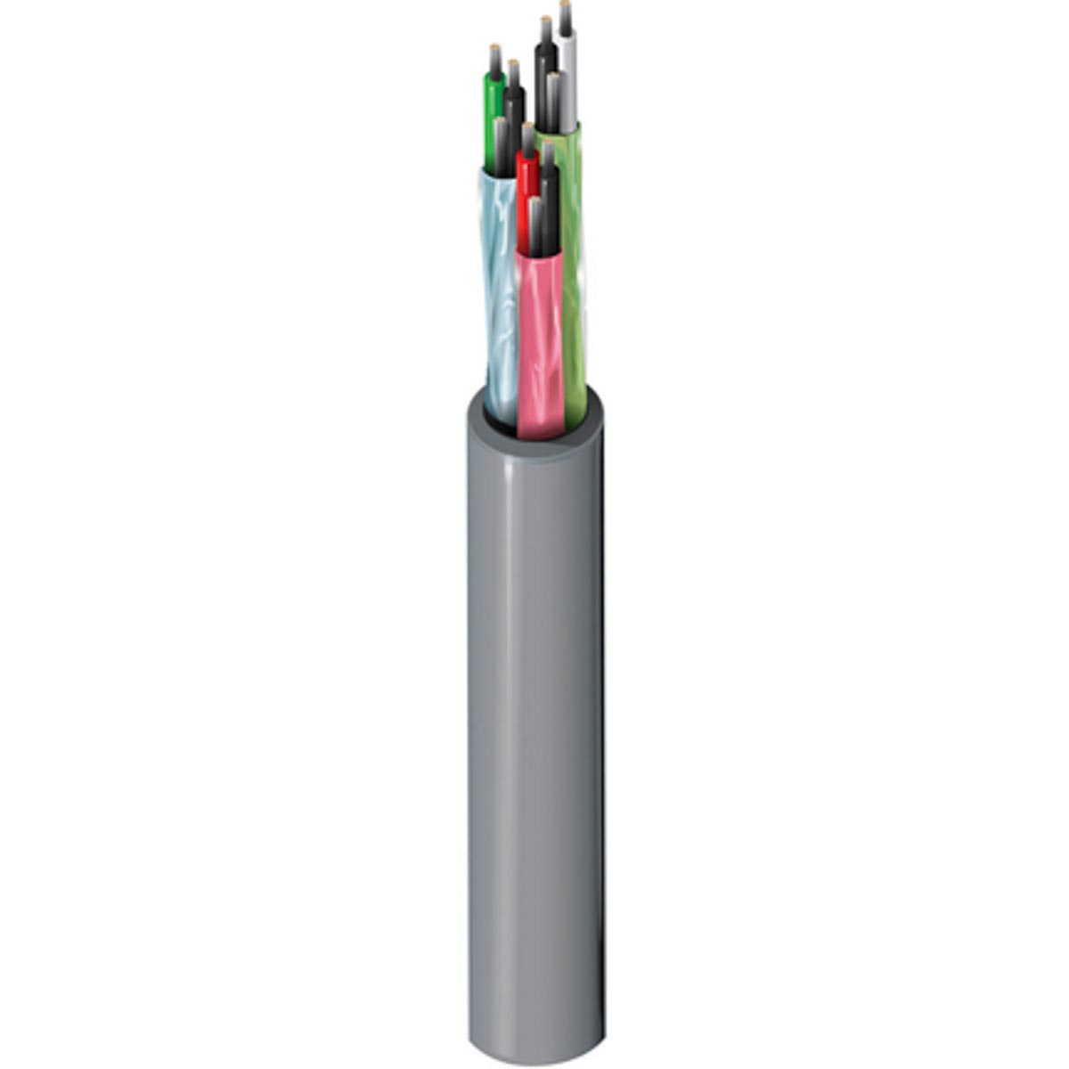 Belden9873 Series Line level Low Voltage signal Cable, 0.20 mm² CSA, 8.66mm od, 152m, Chrome