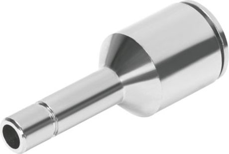 Festo NPQM Series Reducer Nipple, Push In 10 mm to Push In 8 mm, Tube-to-Tube Connection Style, 558772