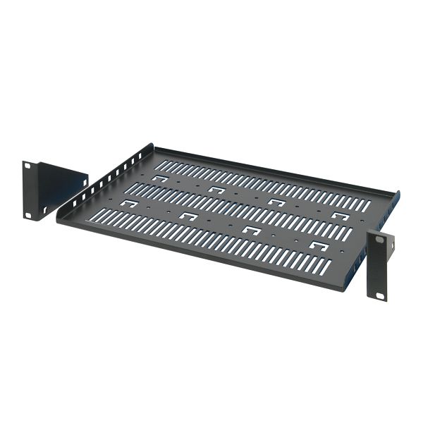 nVent SCHROFF 20118 Series Black, Grey Shelf, 2U x 400mm
