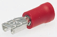 JST FVDDF Red Insulated Female Spade Connector, Receptacle, 4.75 x 1mm Tab Size, 0.25mm² to 1.65mm²