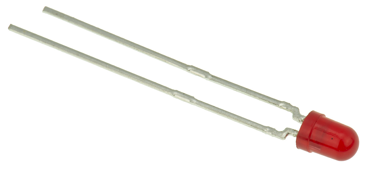 Vishay3 V Red LED 3mm Through Hole, TLHR4405