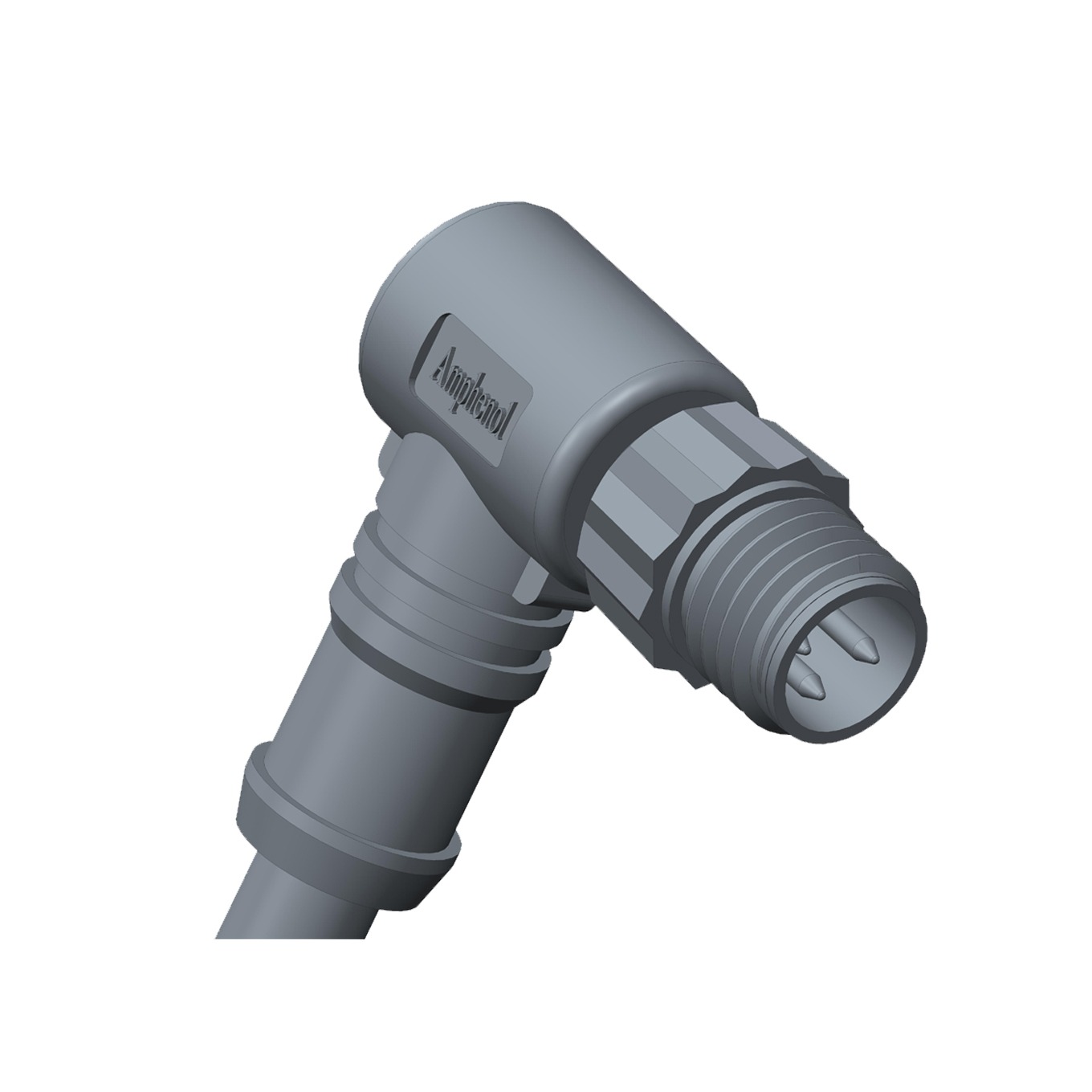 Amphenol Industrial Circular Connector, 3 Contacts, M8 Connector, Plug, Male, IP67