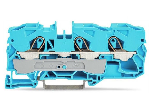 WAGO 2010-1304 TOPJOB S, 2010 Series Blue, 10mm², Single-Level, Push-In Cage Clamp Termination, ATEX, IECEx