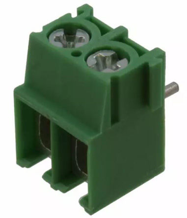Phoenix Contact PT 2.5/ 2-5.0-V Series PCB Terminal Block, 5mm Pitch, Through Hole Mount, 1-Row, Screw Termination