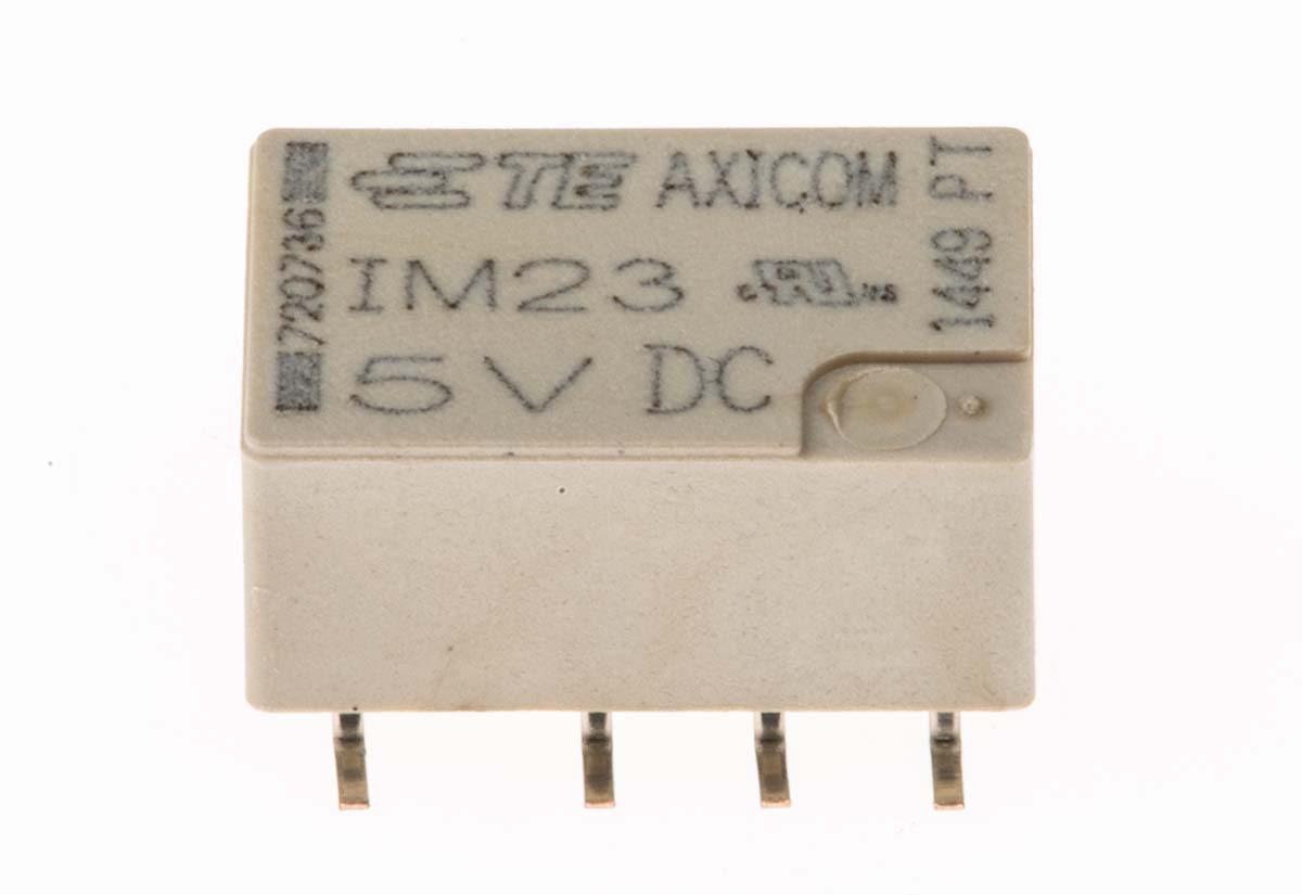 TE Connectivity Surface Mount Signal Relay, 5V dc Coil, 2A Switching Current, DPDT