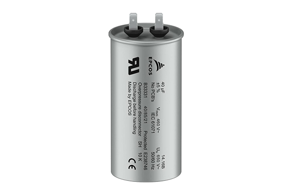 EPCOS B33331V Polypropylene Capacitor PP, 460V dc, ± 5%, 6μF, Screw Mount