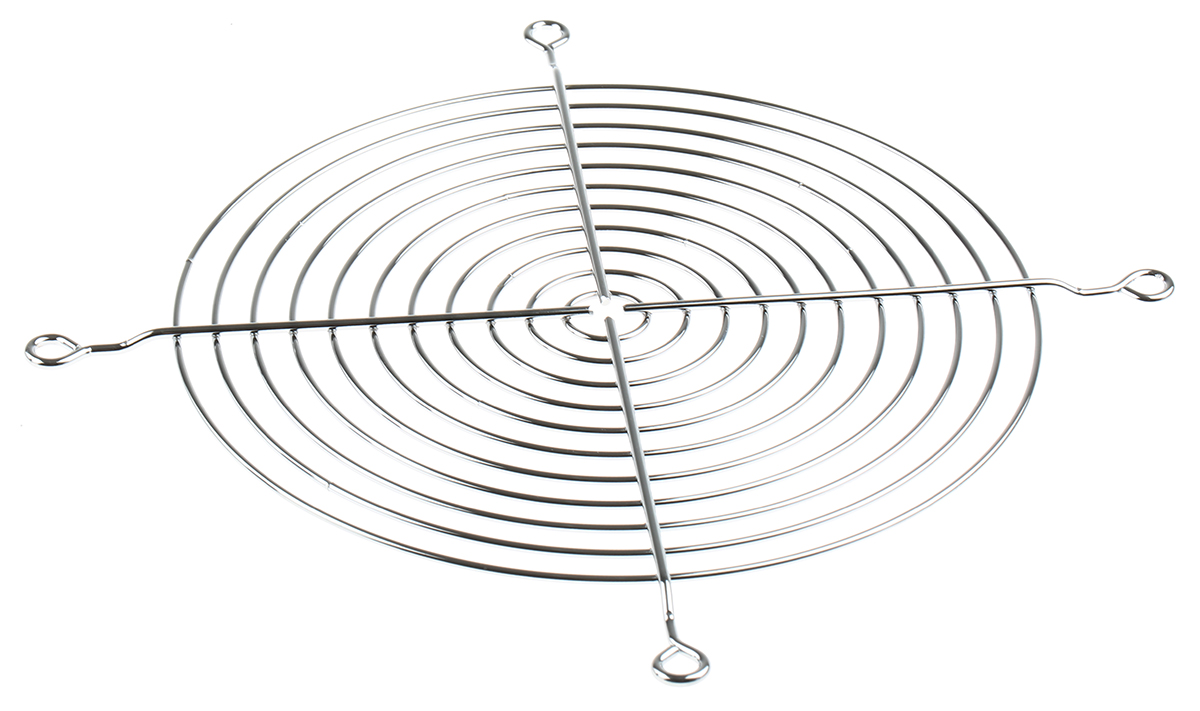 RS PRO Steel Finger Guard for 180mm Fans, 153mm Hole Spacing, 169.6 x 169.6mm