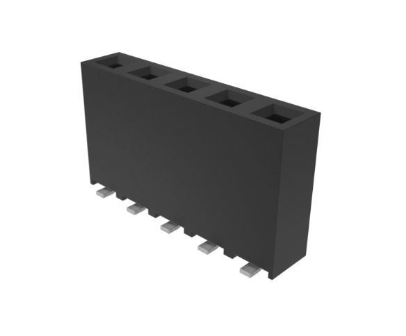 Amphenol Communications Solutions Surface Mount PCB Socket, 5-Contact, 1-Row, 2.54mm Pitch