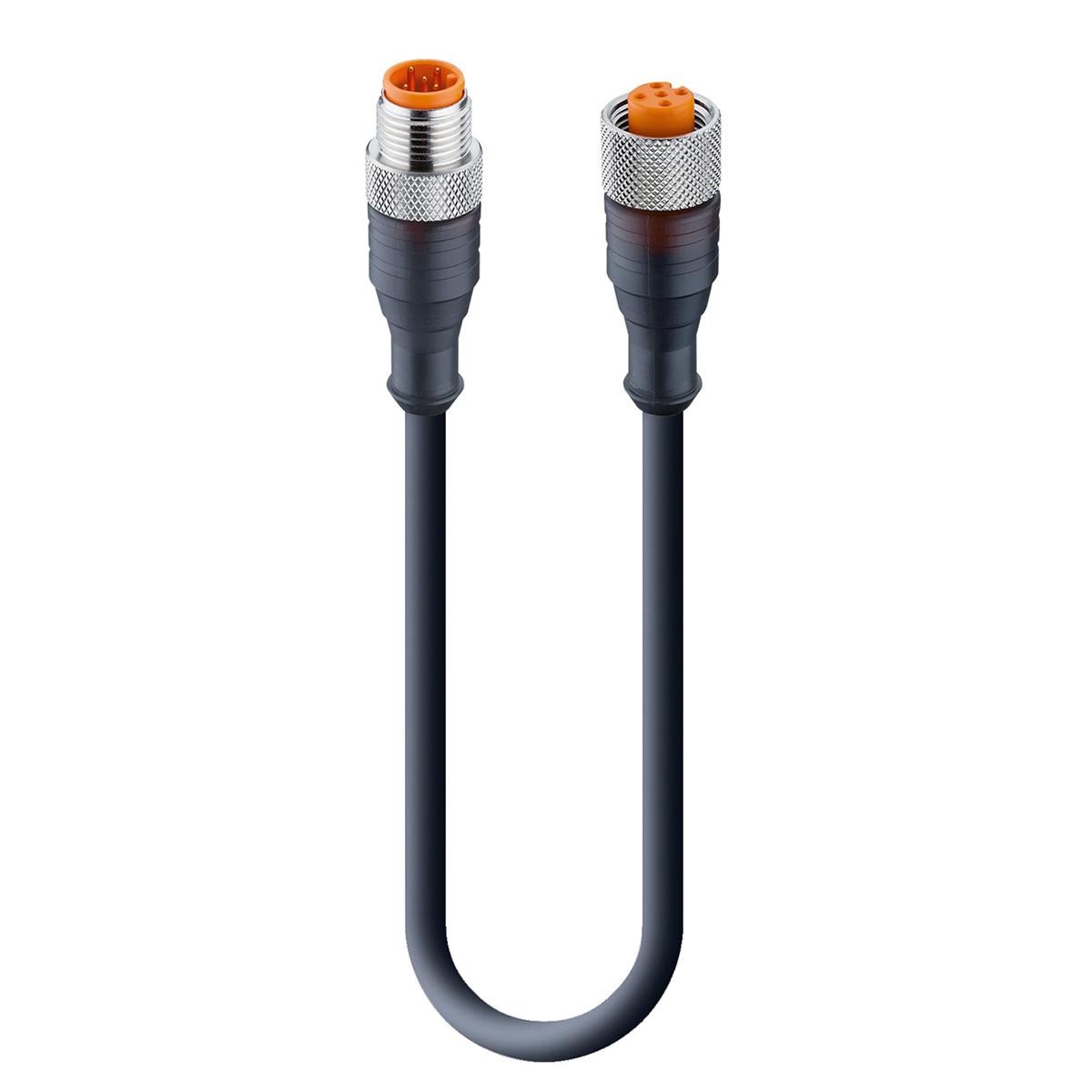 Lumberg Automation Male 5 way M12 to Female 5 way M12 Actuator/Sensor Cable