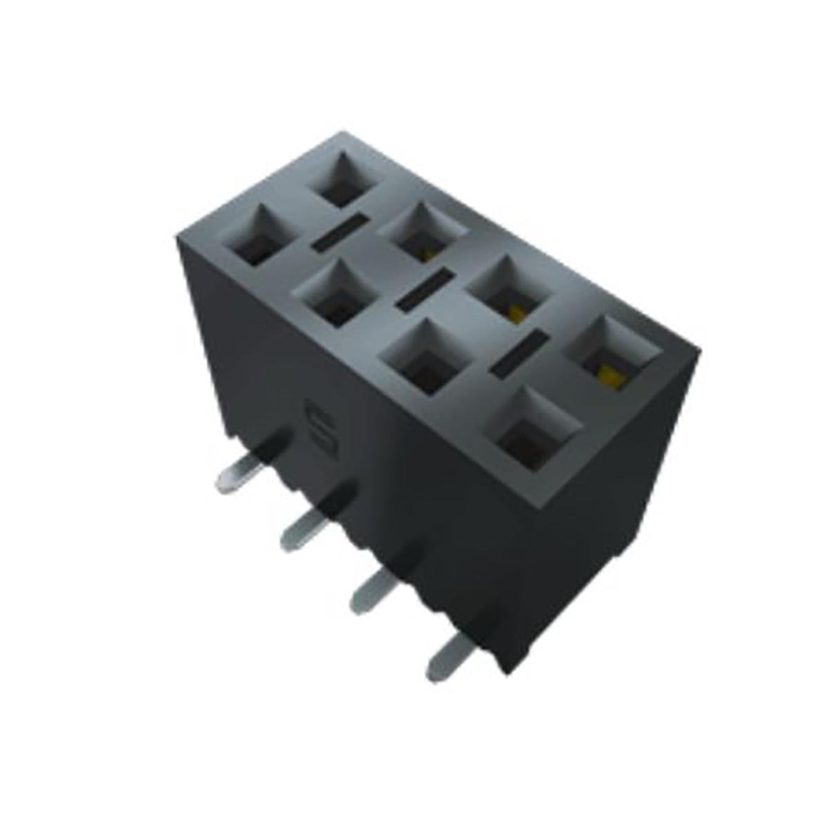 Samtec SSM Series Straight Surface Mount PCB Socket, 3-Contact, 1-Row, 2.54mm Pitch, Solder Termination
