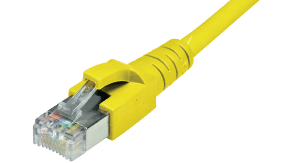 Dätwyler Cables, 5m Cat6a, Yellow RJ45 to Male RJ45 Male, S/FTP, Terminated PVC Sheath