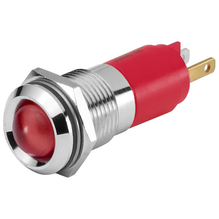 EAO 17-35 Series Red Panel Mount Indicator, 230, 14 Mounting Hole Size, Plug-In Termination, IP40, IP65