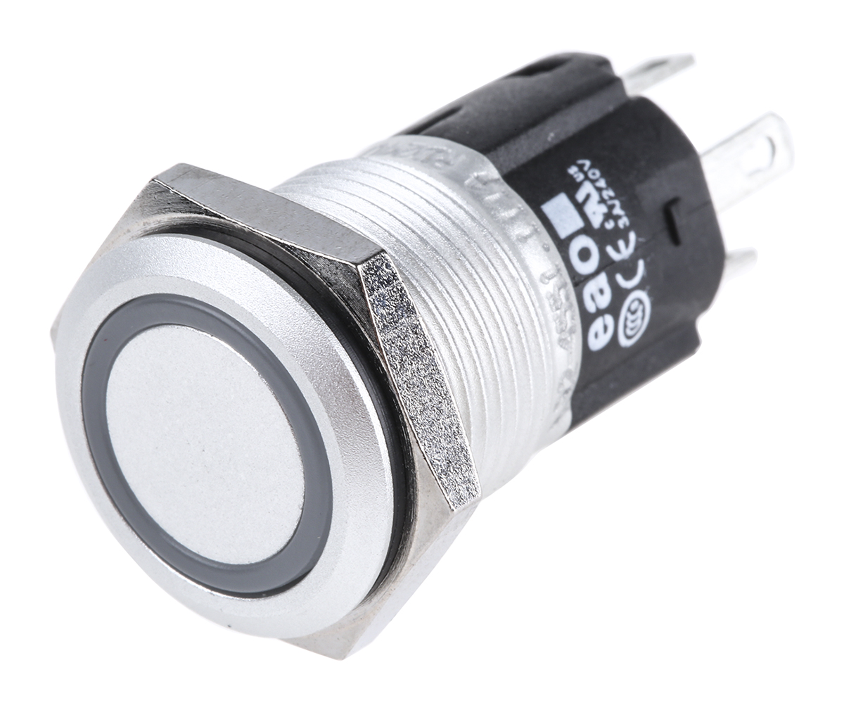 EAO 82 Series Illuminated Push Button Switch, Momentary, Panel Mount, 16mm Cutout, SPDT, Red LED, 240V, IP65, IP67