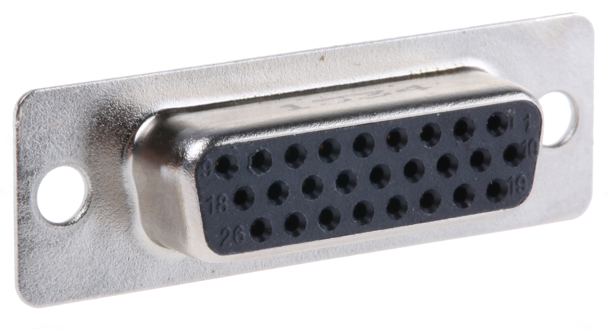 Amphenol Communications Solutions 26 Way Panel Mount D-sub Connector Socket, 2.29mm Pitch