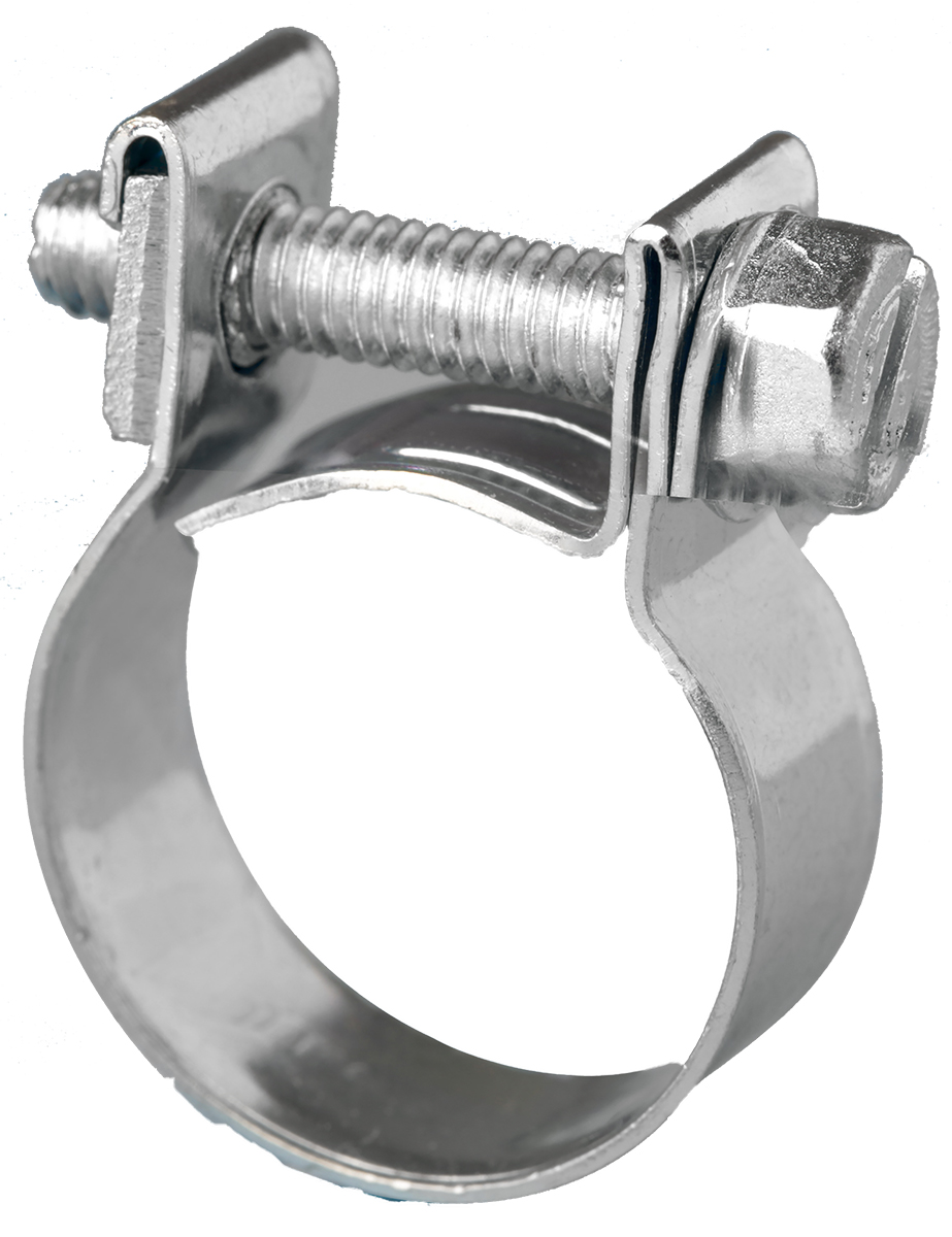 Jubilee Stainless Steel Slotted Hex Mini Fuel Clip, Nut and Bolt Clip, 9.1mm Band Width, 9 → 11mm ID