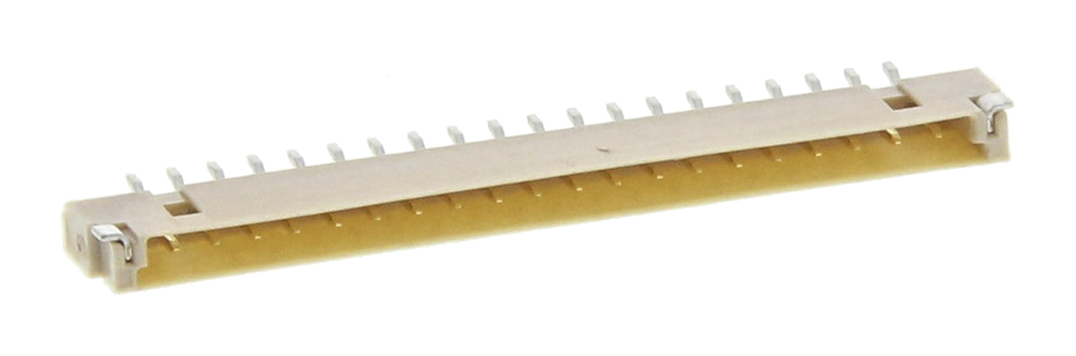 JAE, FI 1.25mm Pitch 20 Way 20 Row Right Angle Surface Mount LVDS Connector, Receptacle, Solder Termination