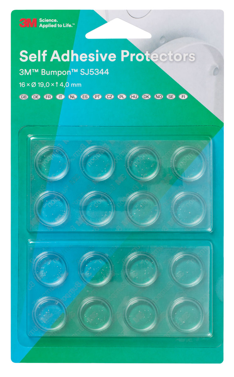 3M Circular PUR Self Adhesive Feet, 19.1mm diameter x 4.1mm height