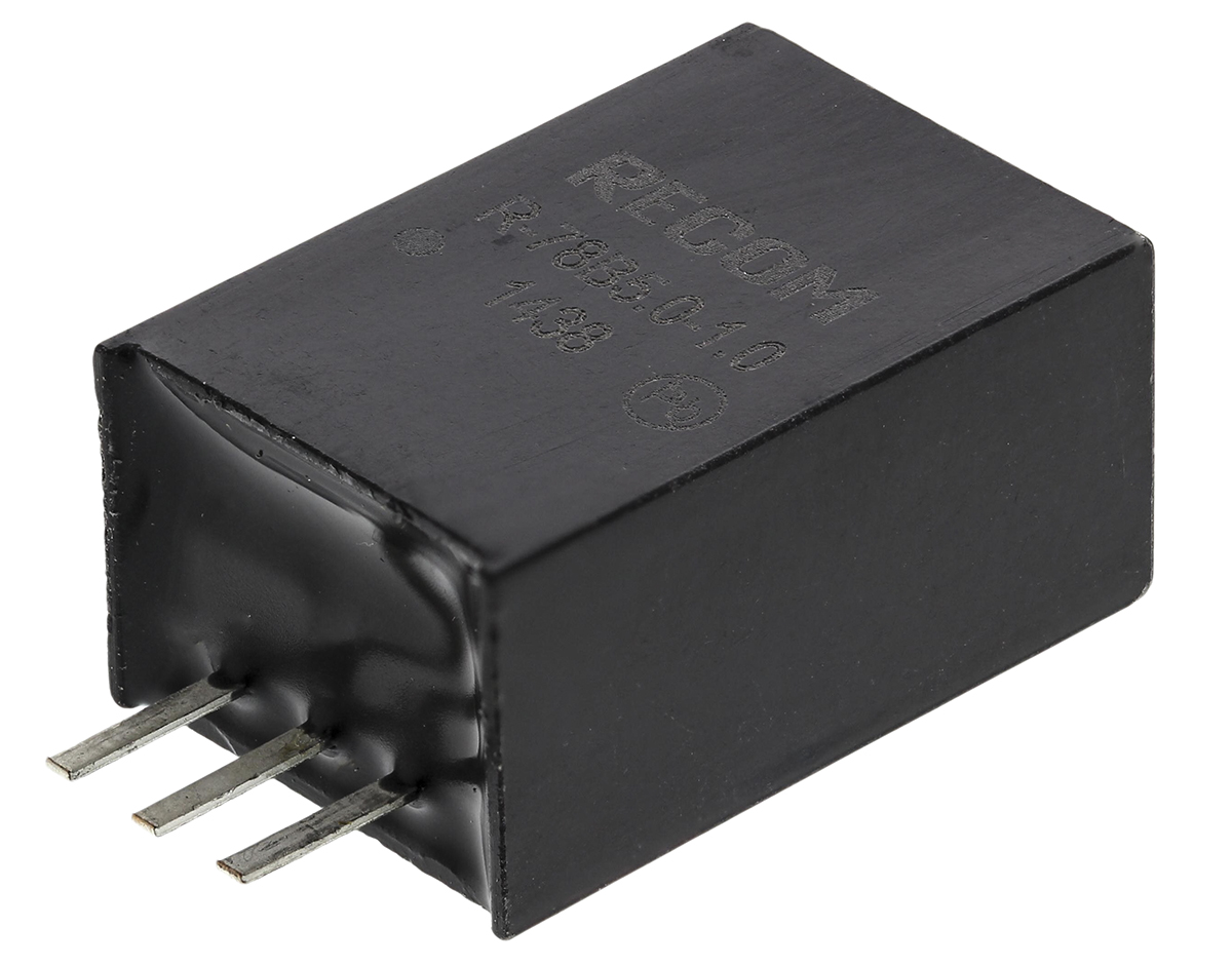 Recom Switching Regulator, Through Hole, 5V dc Output Voltage, 6.5 → 28V dc Input Voltage, 1A Output Current, 1