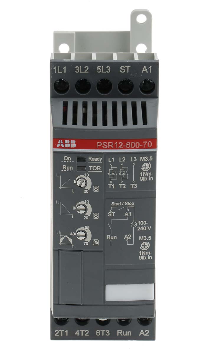 ABB Soft Starter, , 5.5 kW, 600 V ac, 3 Phase, IP20