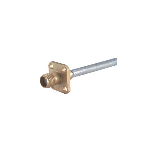 Huber+Suhner 25_SMA Series, Jack Flange Mount Circular Coaxial Connector, 50Ω, Solder Termination, Straight Body
