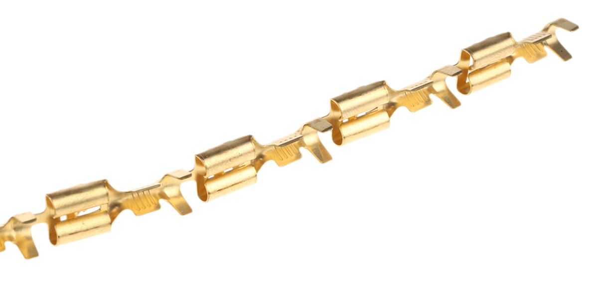 TE Connectivity FASTIN-FASTON .250 Uninsulated Female Spade Connector, Receptacle, 6.35 x 0.81mm Tab Size, 0.8mm² to