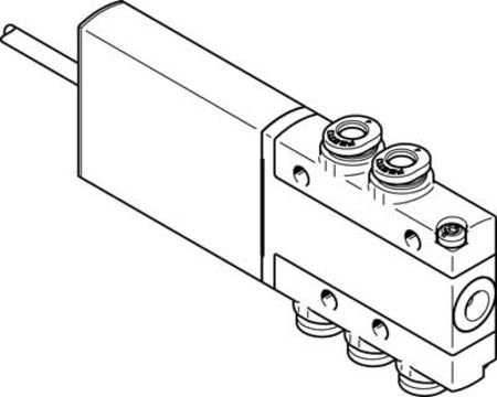 Festo 5/2 Monostable Pneumatic Solenoid/Pilot-Operated Control Valve - Electrical MHE2 Series, 525119