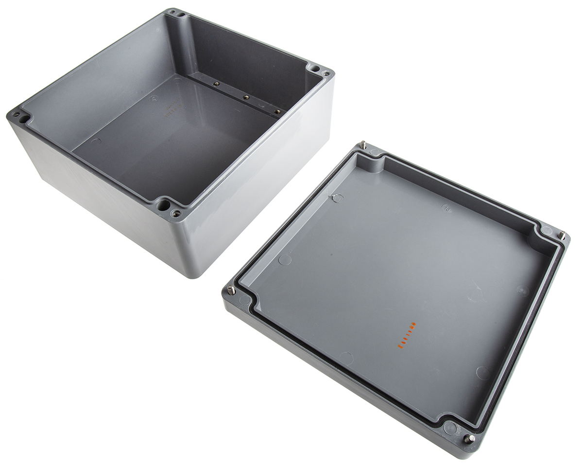 Fibox Euronord II Series Grey Polyester Enclosure, IP66, IP67, Grey Lid, 256 x 251 x 121mm
