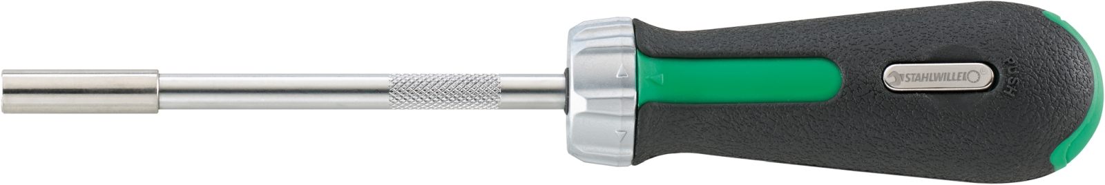 STAHLWILLE 4018754238910 1/4 in Hexagon Bit Ratchet Screwdriver, 250 mm Overall