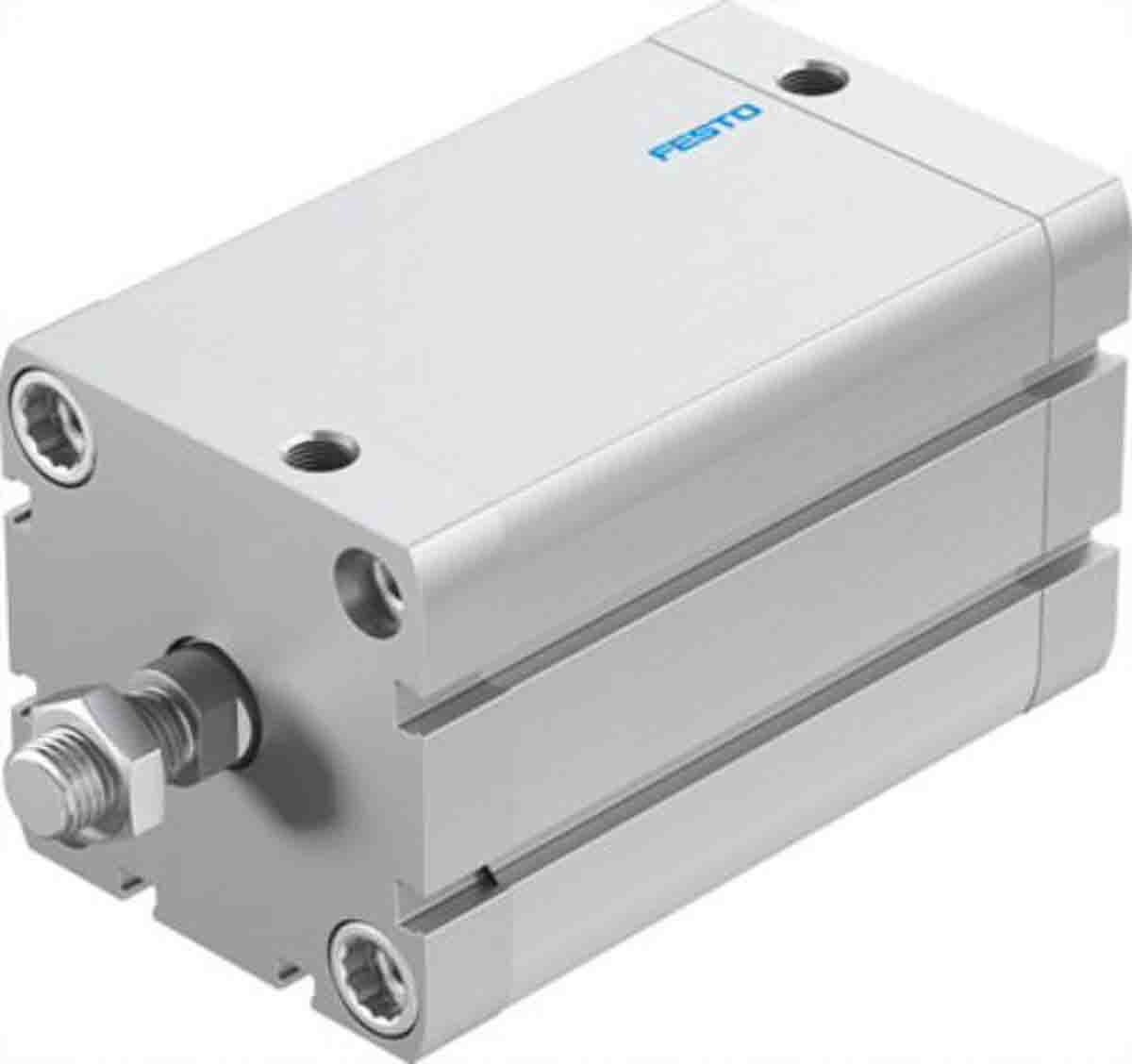 Festo Pneumatic Compact Cylinder - 536340 63 mm Bore, 80 mm ADN Series, Double Acting Acting