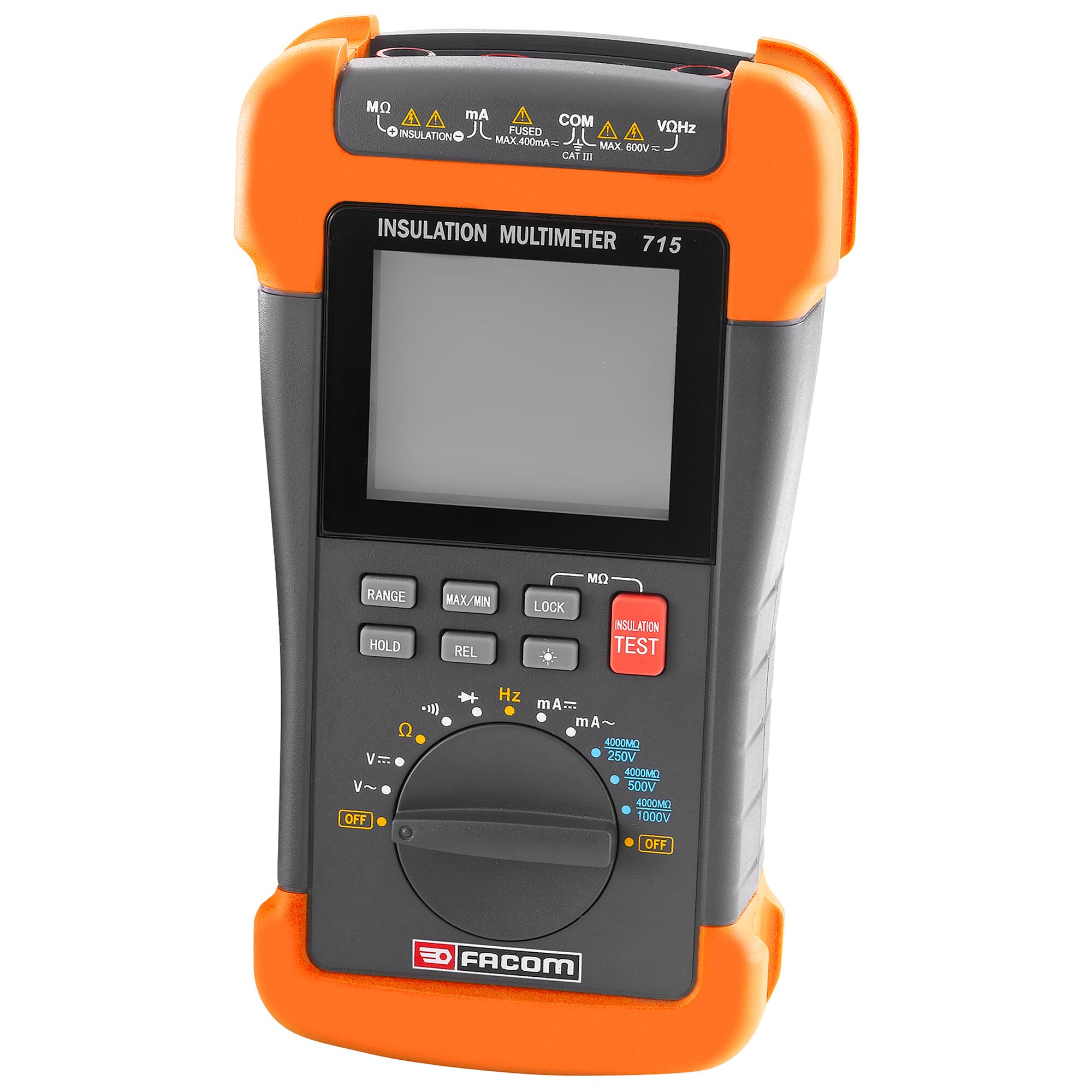 Facom 715PB Handheld Ohmmeter, 4000 MΩ Max, Current, Voltage