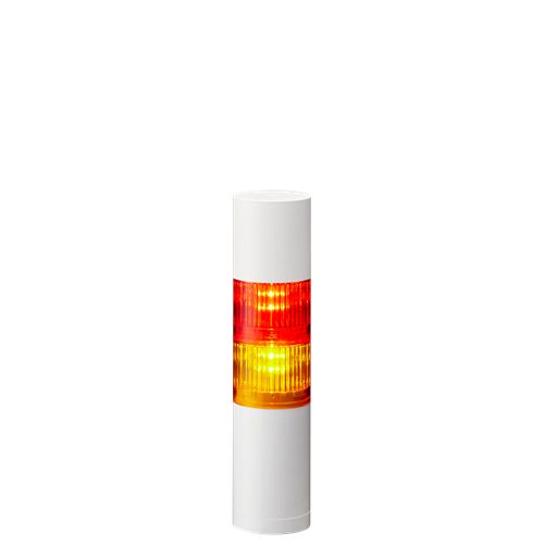 Patlite LR5 Series Amber, Red Buzzer Signal Tower, 2 Lights, 24 V dc, Direct Mount