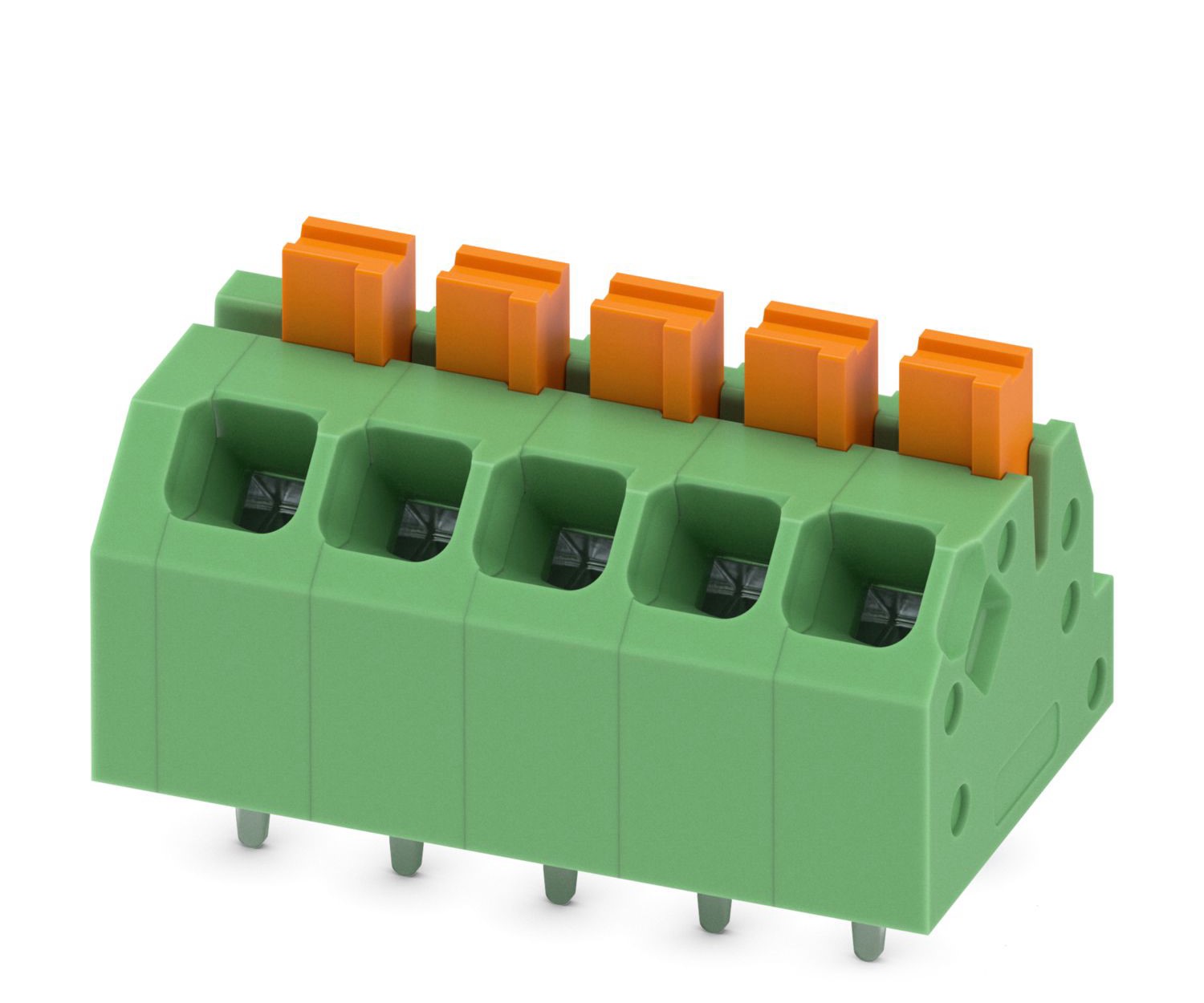 Phoenix Contact SPTAF 1/ 5-3.5-EL Series PCB Terminal Block, 5-Contact, 3.5mm Pitch, Through Hole Mount, 2-Row