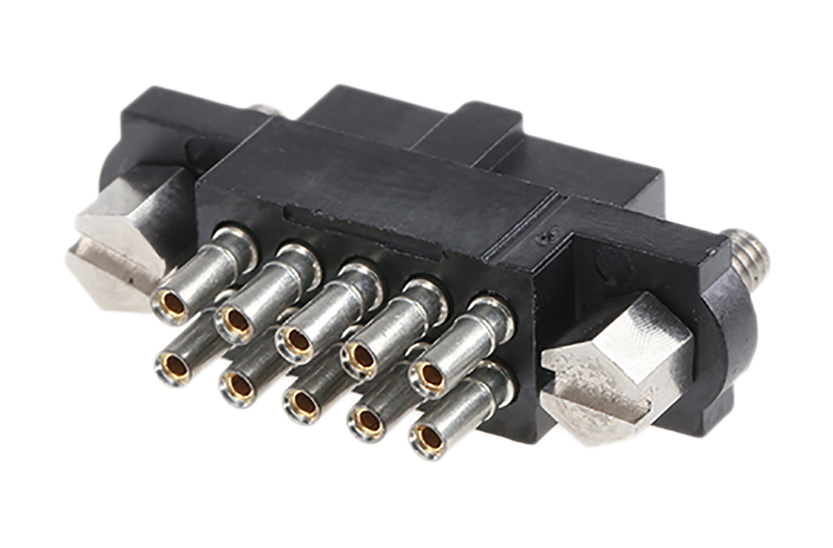 HARWIN Datamate J-Tek Series Straight Panel Mount PCB Socket, 10-Contact, 2-Row, 2mm Pitch, Crimp Termination