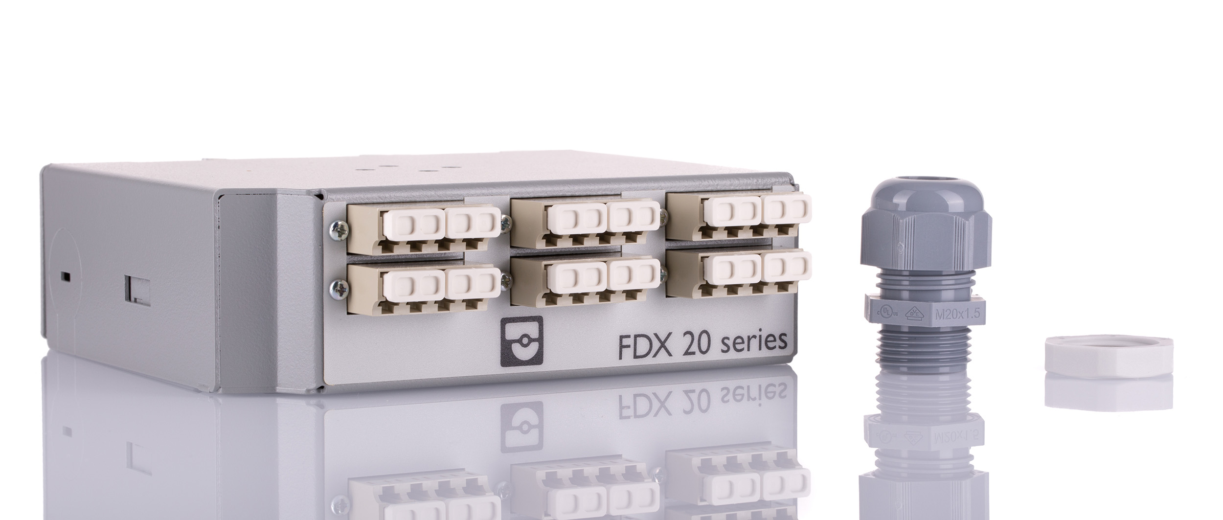 Phoenix Contact 12 Port LC Multimode Duplex Fibre Optic Patch Panel With 2 Ports Populated