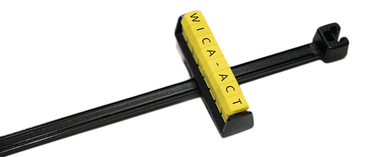 HellermannTyton WIC Snap On Cable Markers, Black, 3 → 38mm Cable, 561-06000 WICA-ACT-BK-PA66HIRHS-BK