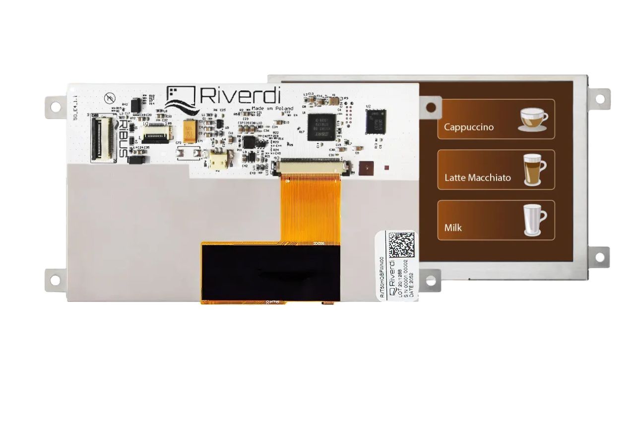Riverdi RVT50HQBFWN00 TFT TFT LCD Display, 5in, 800 x 480pixels