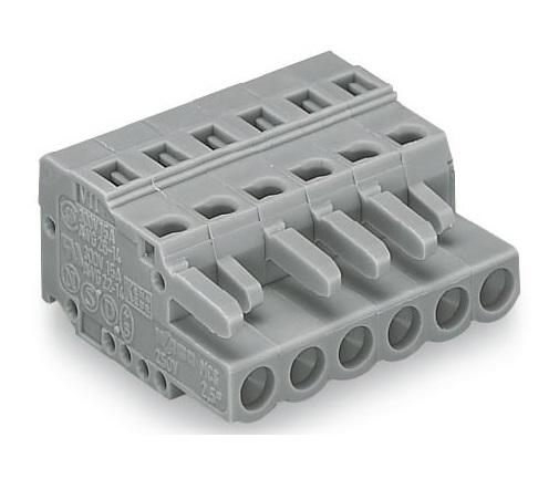 WAGO 231 Series PCB Terminal, 4-Contact, 5mm Pitch, Cable Mount, 1-Row, Cage Clamp Termination
