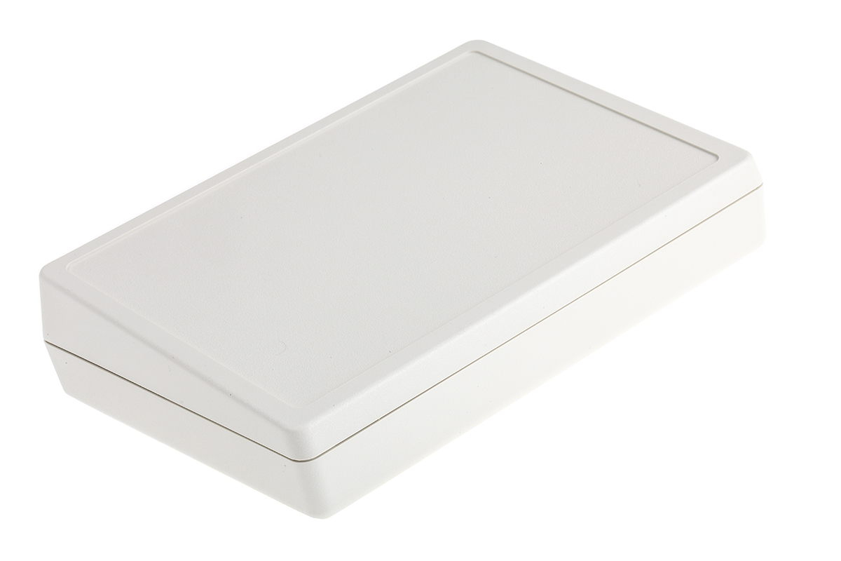 OKW DeskCase 138 Series White ABS Desktop Enclosure, Sloped Front, 138 x 190 x 47.5mm