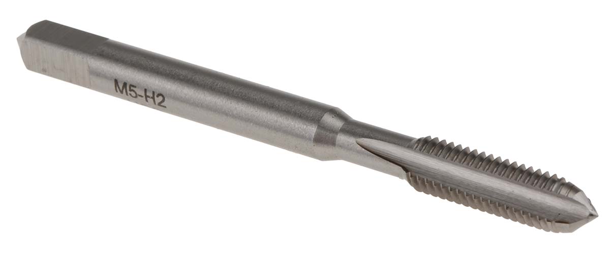 RS PRO Threading Tap HSS 1-Piece 0.8mm Pitch Metric Standard Hand Tap M5 Thread
