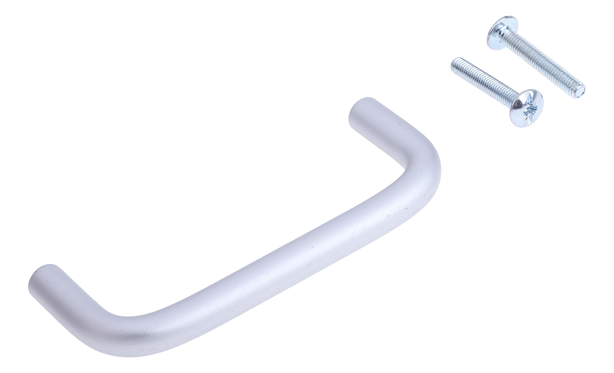 RS PRO Silver Aluminium Handle 34 mm Height, 8mm Width, 108mm Length