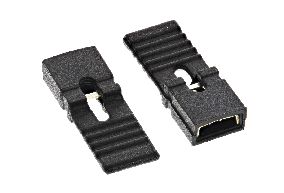 ASSMANN WSW Jumper Female Straight Black Closed Top, Handle Pull 2 Way 1 Row 2.54mm Pitch