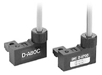 SMC Reed Pneumatic Position Detector, IP67, 24 V dc, 100V ac, D-A7, with LED indicator