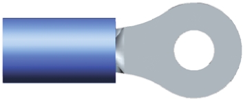 TE Connectivity, PIDG Insulated Ring Terminal, M3.5 Stud Size, 1mm² to 2.6mm² Wire Size, Blue