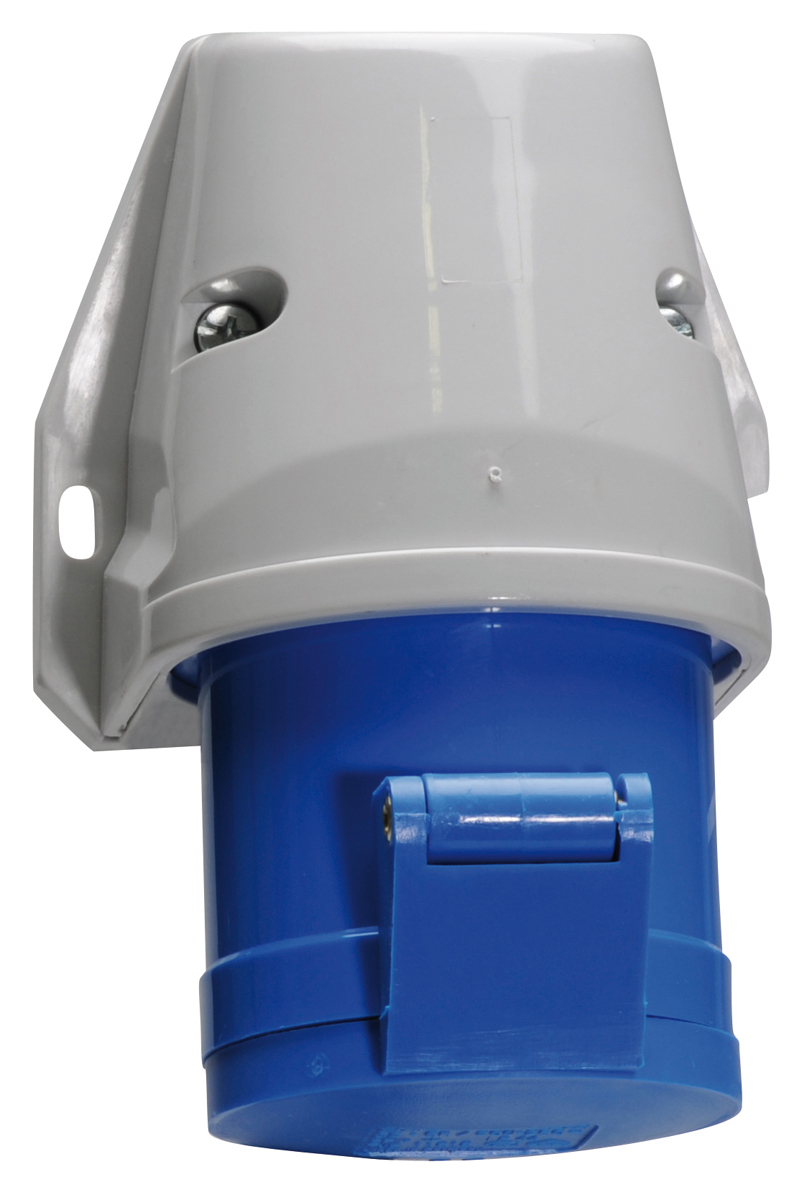 Bals IP44 Blue Wall Mount 2P + E Industrial Power Socket, Rated At 32A, 230 V