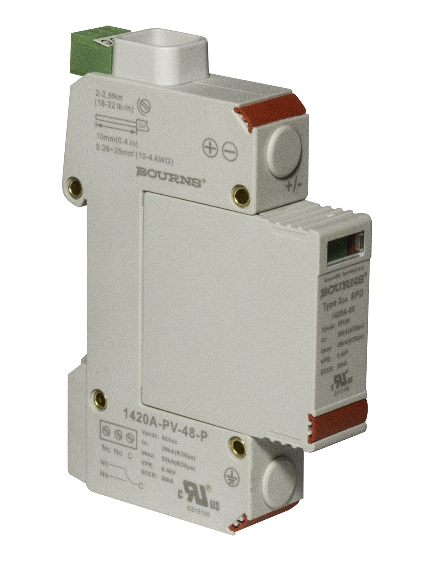 Bourns Surge Protector, 50kA, 0.4kV, DIN Rail Mount