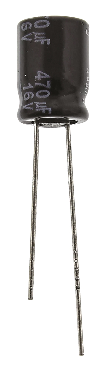 Panasonic 470μF Aluminium Electrolytic Aluminium Electrolytic Capacitor 16V dc, Radial, Through Hole - EEUFR1C471