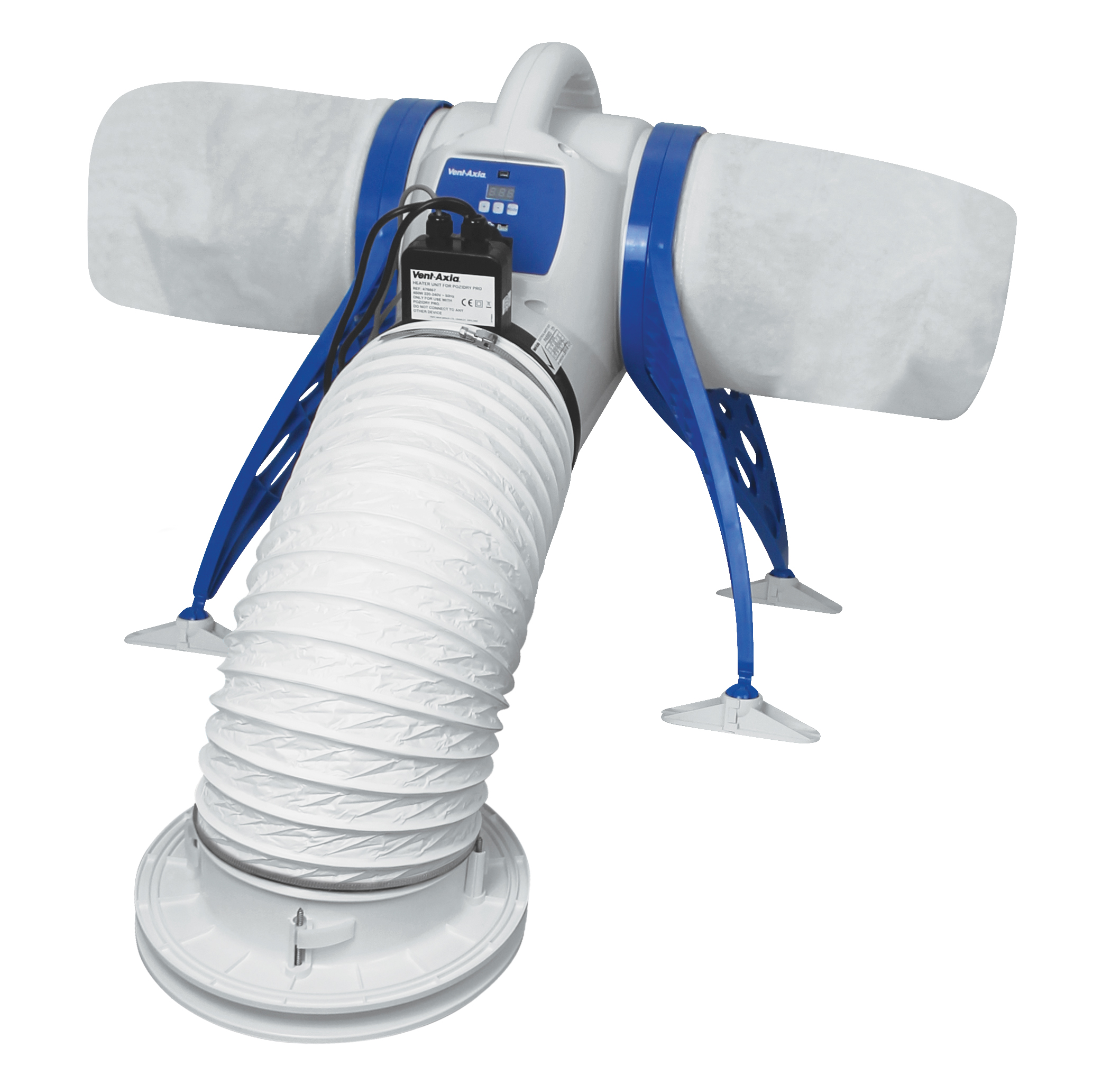 Vent-Axia 476311 Pozidry Ceiling Mounted Extractor Fan, 35.53dB, Dual Ball Bearing, Duct Size 200mm