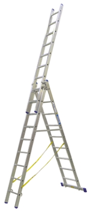 Zarges Aluminium Combination Ladder 27 steps 6.7m open length